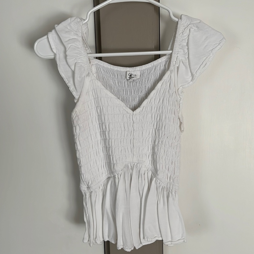 White Tank Top, Half Sleeves